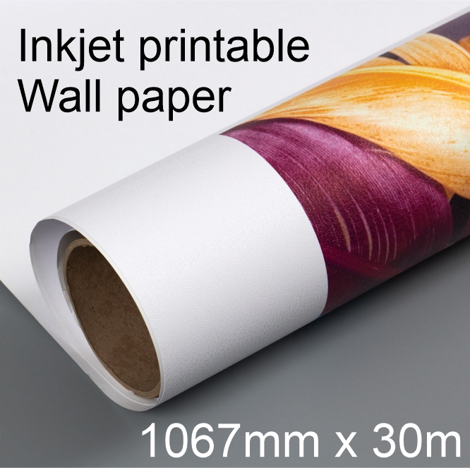 Inkjet printable wall paper