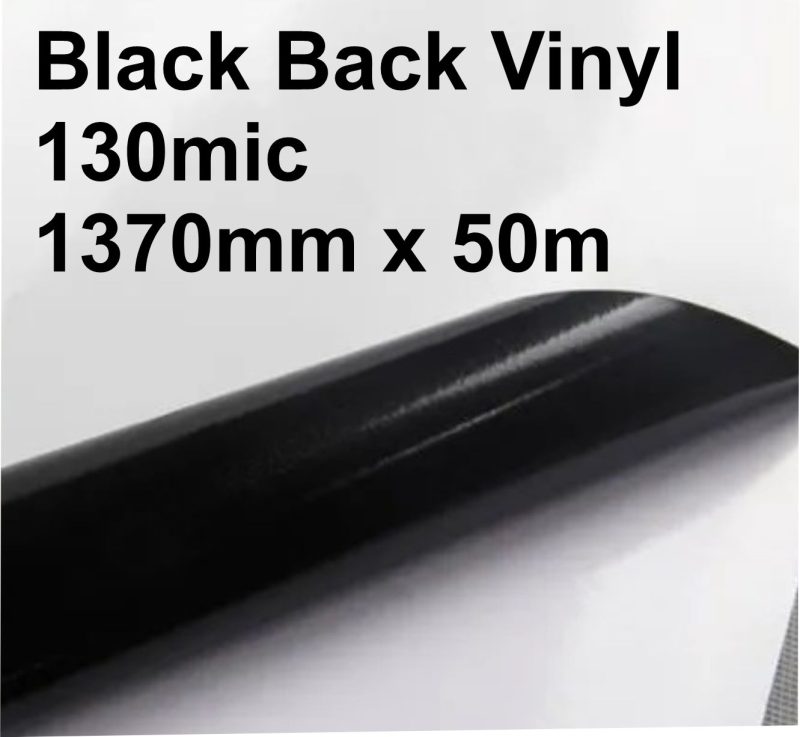 Gloss Vinyl (130mic) with black back, for solvent and latex inkjet printing