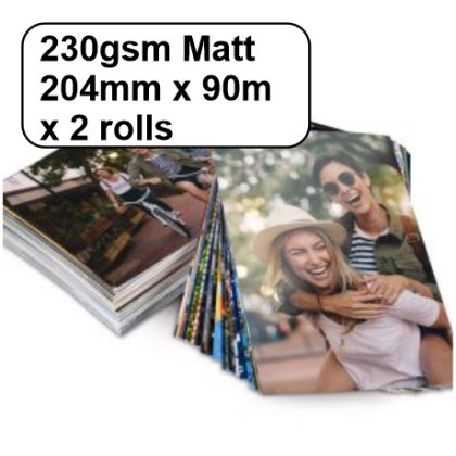 230gsm Matt 204mm x 90