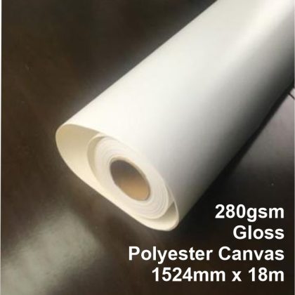 Gloss Canvas (280gsm) for solvent and latex inkjet printing