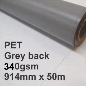 PET Grey Back Banner Film (340gsm)