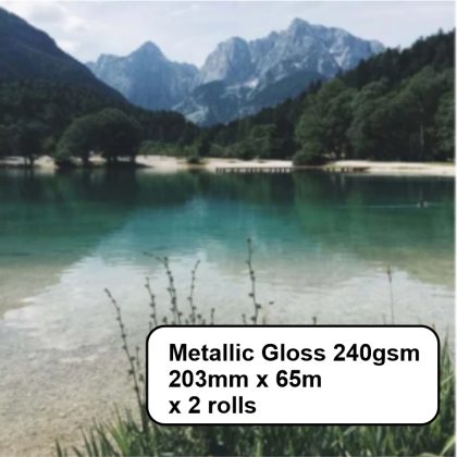 Metallic gloss paper 240gsm 203mm x 65m