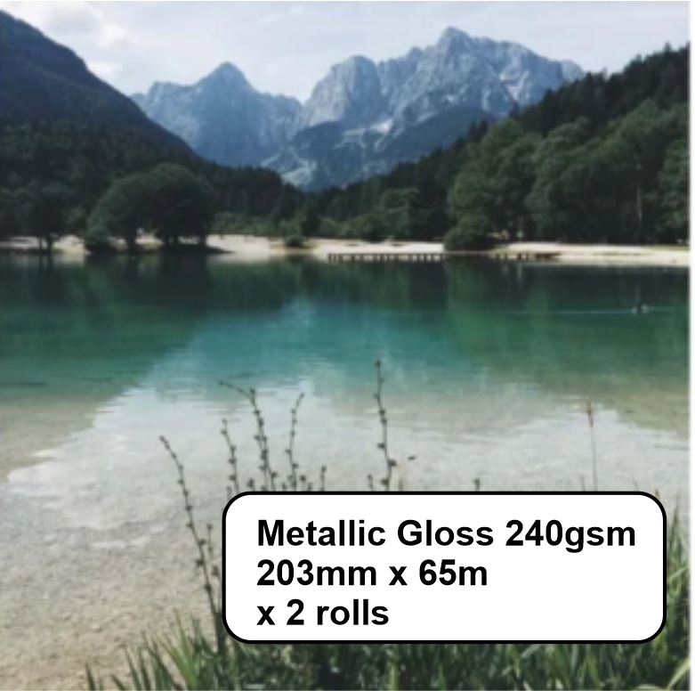 Metallic gloss paper 240gsm 203mm x 65m