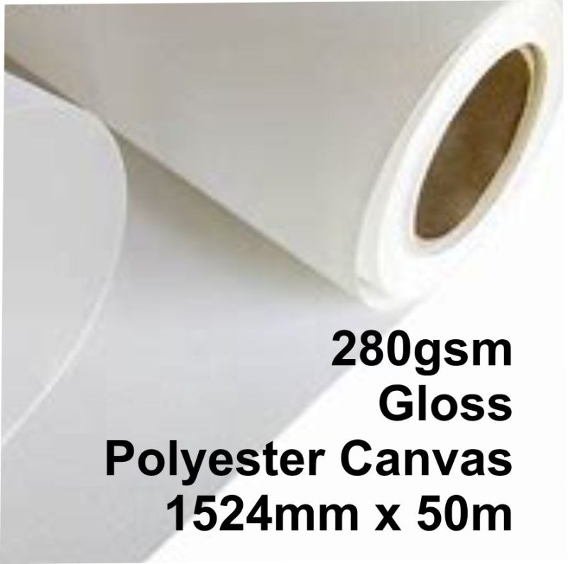 Polyester Gloss Canvas (280gsm) coated for solvent inkjet printing