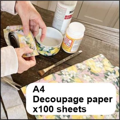 Decoupage paper (130gsm) | A4 printable decoupage paper  x 100 sheets