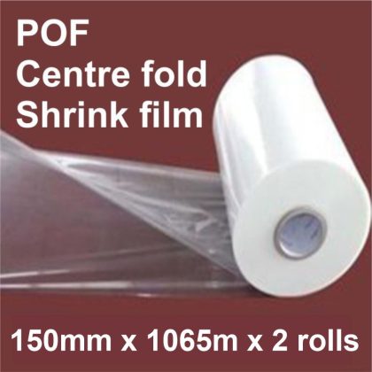 Polyolefin Shrink Film - C/F Center fold Shrink film (19mic) - 150mm x 1065m