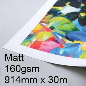 Inkjet Matt Paper 160gsm x 914mm