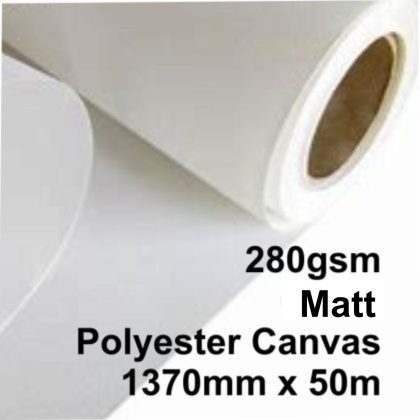 Polyester Matt Canvas 1370 x50m roll